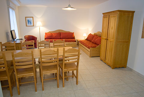apartment rental 6 persons brides les bains