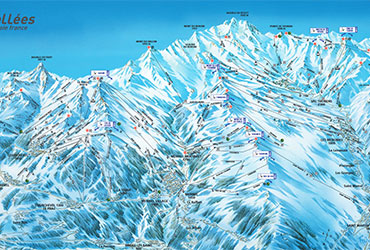 ski resort les 3 vallees map