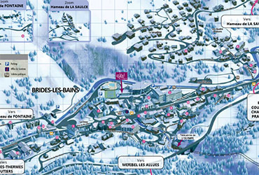 brides les bains map